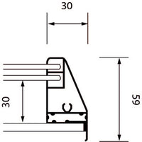 Bacheca con Ante Scorrevoli 94X67,5X5,9 cm in Alluminio Fondo Magnetico Silver