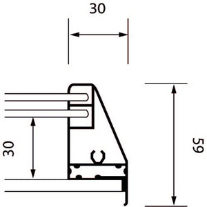 Bacheca con Ante Scorrevoli 94X67,5X5,9 cm in Alluminio Fondo Magnetico Silver