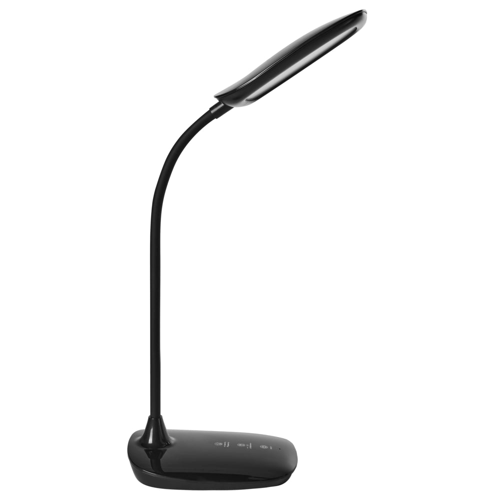 Lampada da scrivania per ufficio Illuminazione da tavolo nera Lampada per computer da lettura Braccio regolabile Funzione CCT Dimmer Stepless