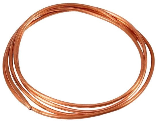 Tubazione di Rame - Diametro Esterno 4mm - Adatto a Diverse Applicazioni - Sostanzialmente Duraturo e Affidabile - Idoneo per Raffreddamento e Sanitario