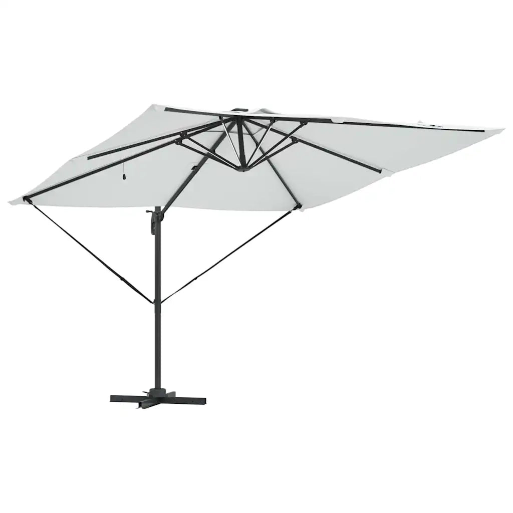 Ombrellone-Ombrello da giardino balcone Sabbia 286 x 284 x 270 cm Alluminio e Poliestere