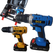 Trade Shop - Mini Trapano Avvitatore 21volt Doppia Batteria Caricabatteria Valigetta Luce Led -