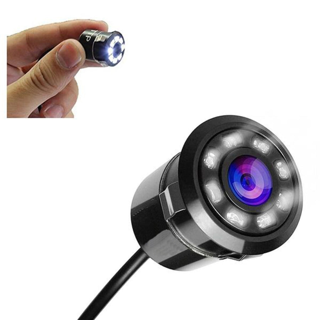 TELECAMERA 170° RETROCAMERA RETROMARCIA 8 LED A MOLLA MINI A COLORI AUTO SUV