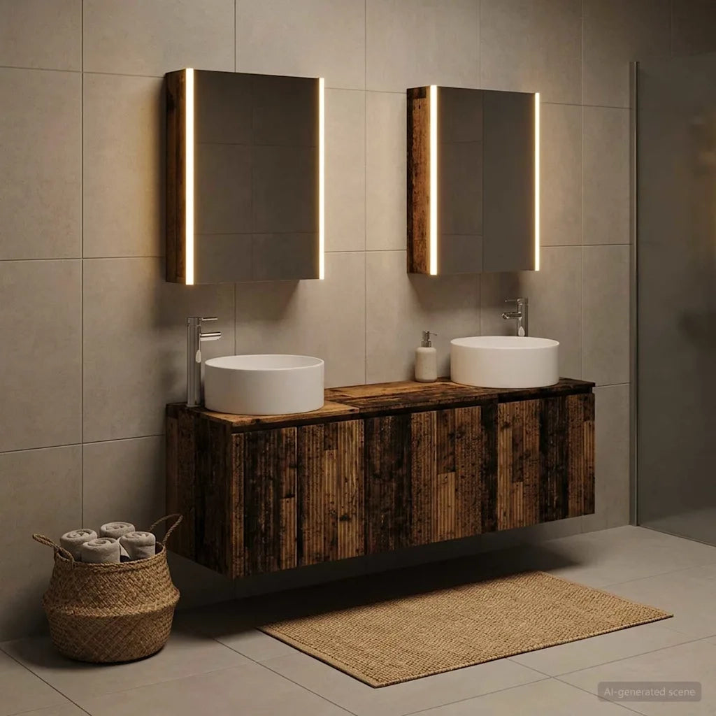 Set di Armadi da Bagno 5 pcs Legno antico Legno ingegnerizzato 3406573