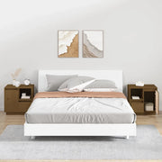 Comodini 2 pz ambra 50x34x50 cm in Legno Massello di Pino 814486