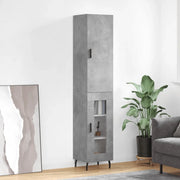 Credenza Grigio Cemento 34,5x34x180 cm in Legno Multistratocod mxl 102124