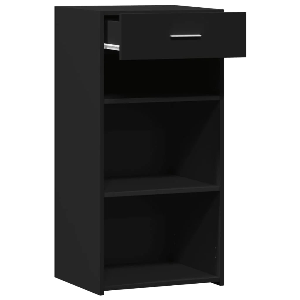 Buffet credenza cassettiera mobiletto mobile contenitore organizer per cucina soggiorno salotto 45 x 42,5 x 93 cm legno ingegnerizzato nero 02_0035948