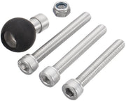 Motorstabilizzatore con 1" molla - Kit di viti M8 - Braccio regolabile - Dampiante - In alluminio verniciato - Nero/argento - Supporto motore