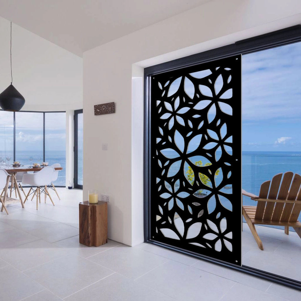 VENUS - Pannello in PVC traforato - Parasole Misura: 73x148 cm, Colore: nero