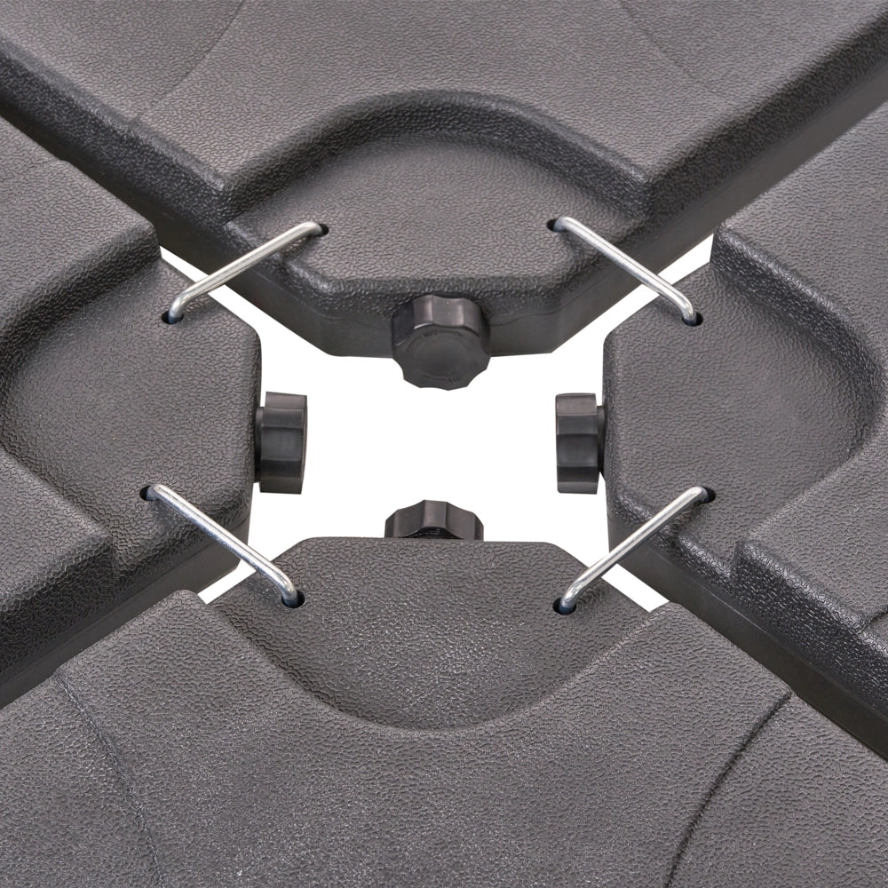 Base per ombrellone in materiale sintetico Nero quadrato 104 x 104 cm
