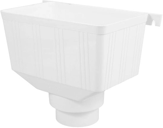 Sistema di scarico dell'acqua di pioggia universale - Connettore per il tetto - PVC - Cassetta dell'acqua di pioggia - Costruzione robusta - Sicuro e pratico - Condotta di scarico dell'acqua di pioggia
