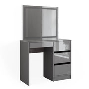Vicco Set da tavolo per il trucco Grigio 40 cm con specchio a LED