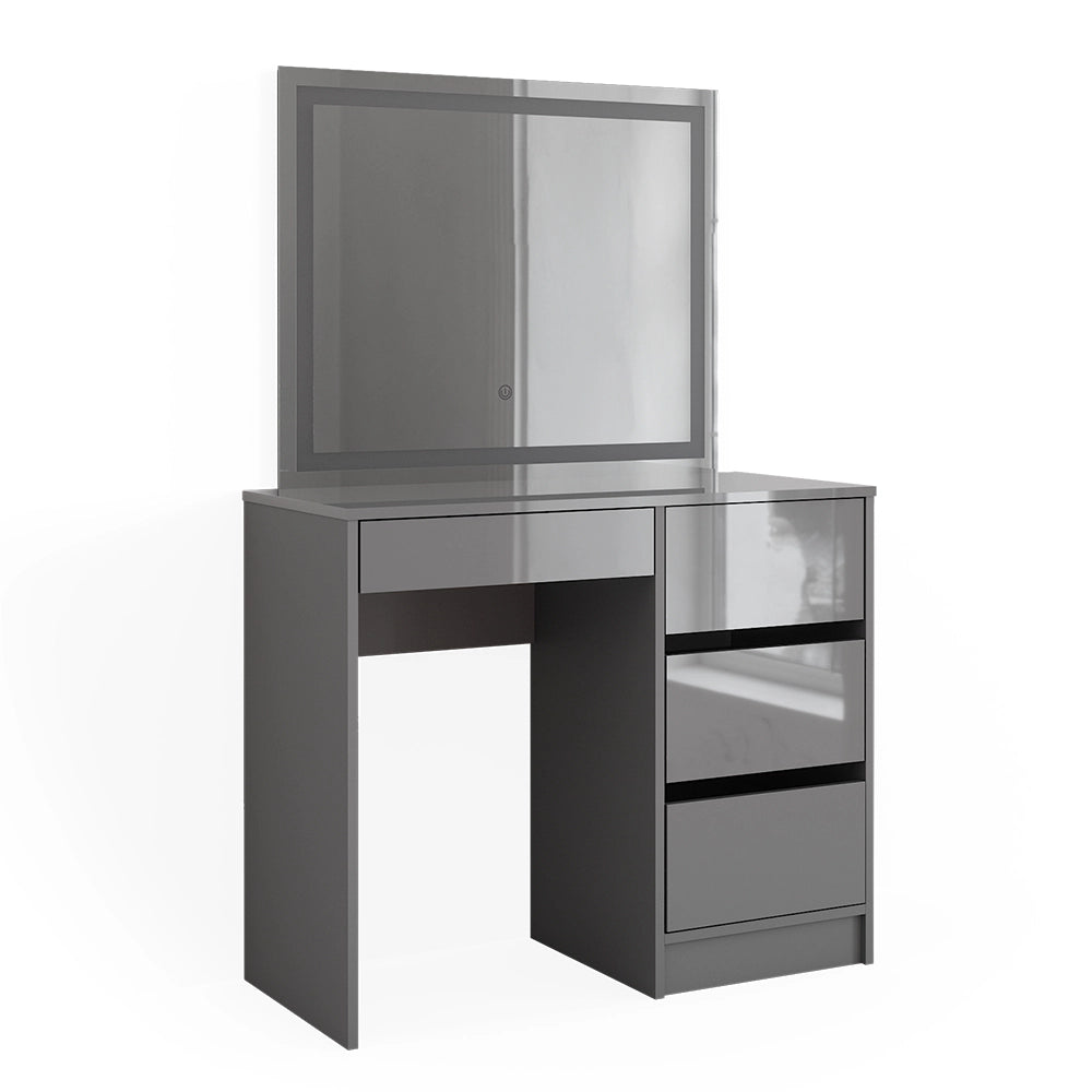 Vicco Set da tavolo per il trucco Grigio 40 cm con specchio a LED