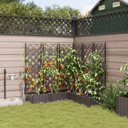 Vasi da Giardino con Sistema di Irrigazione 5 pz Marrone
