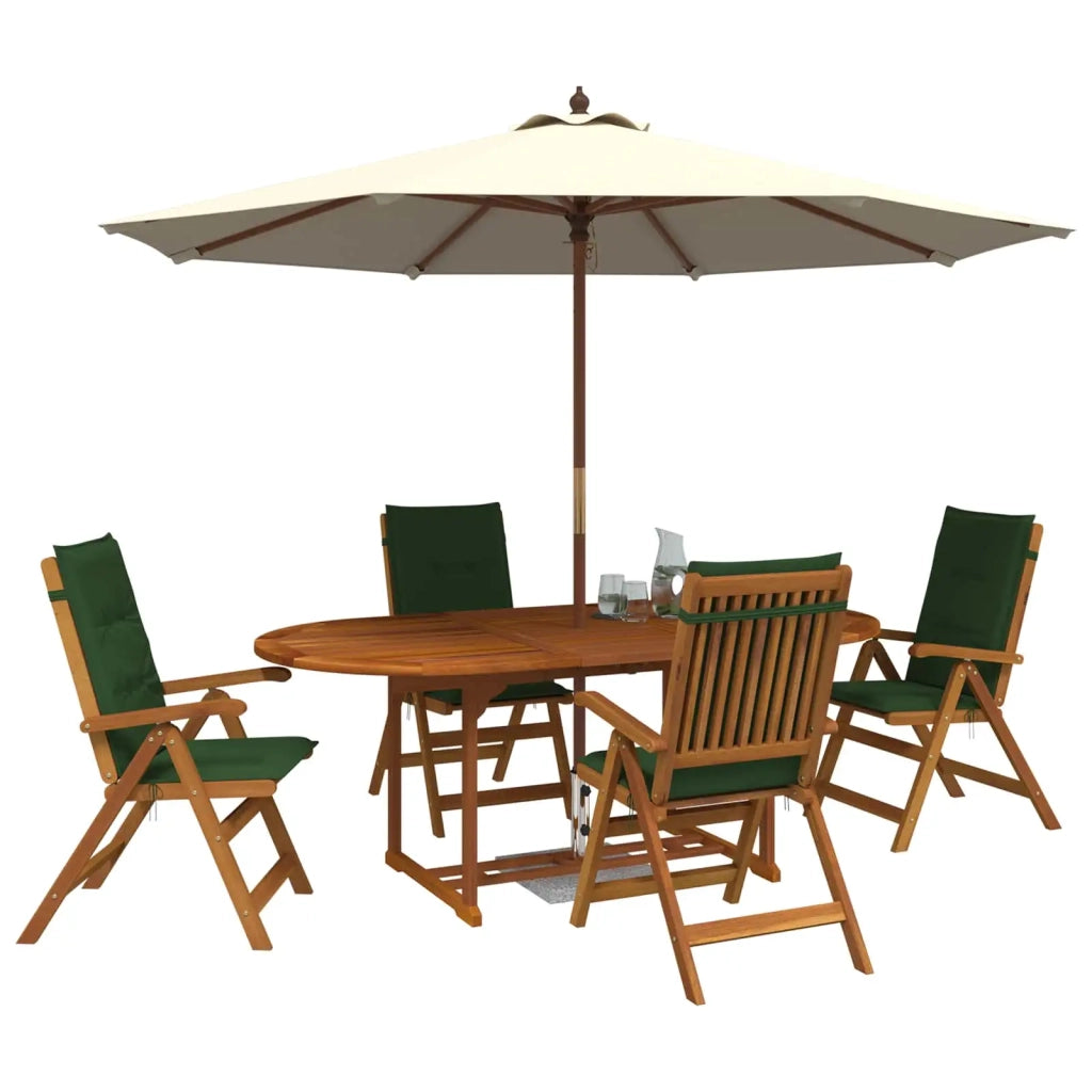 Set da pranzo da giardino 5 pezzi Naturale 3434487