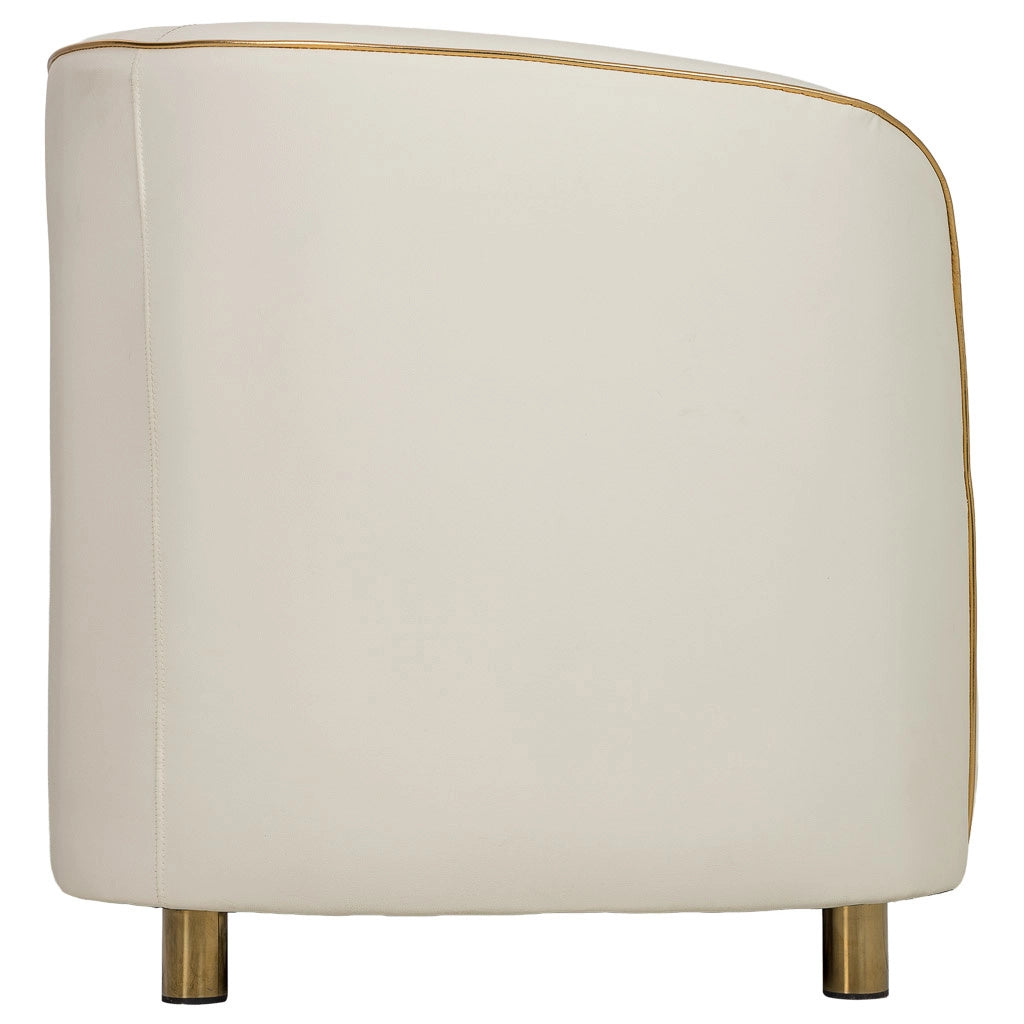 Divano in ecopelle beige 137x72x76h cm