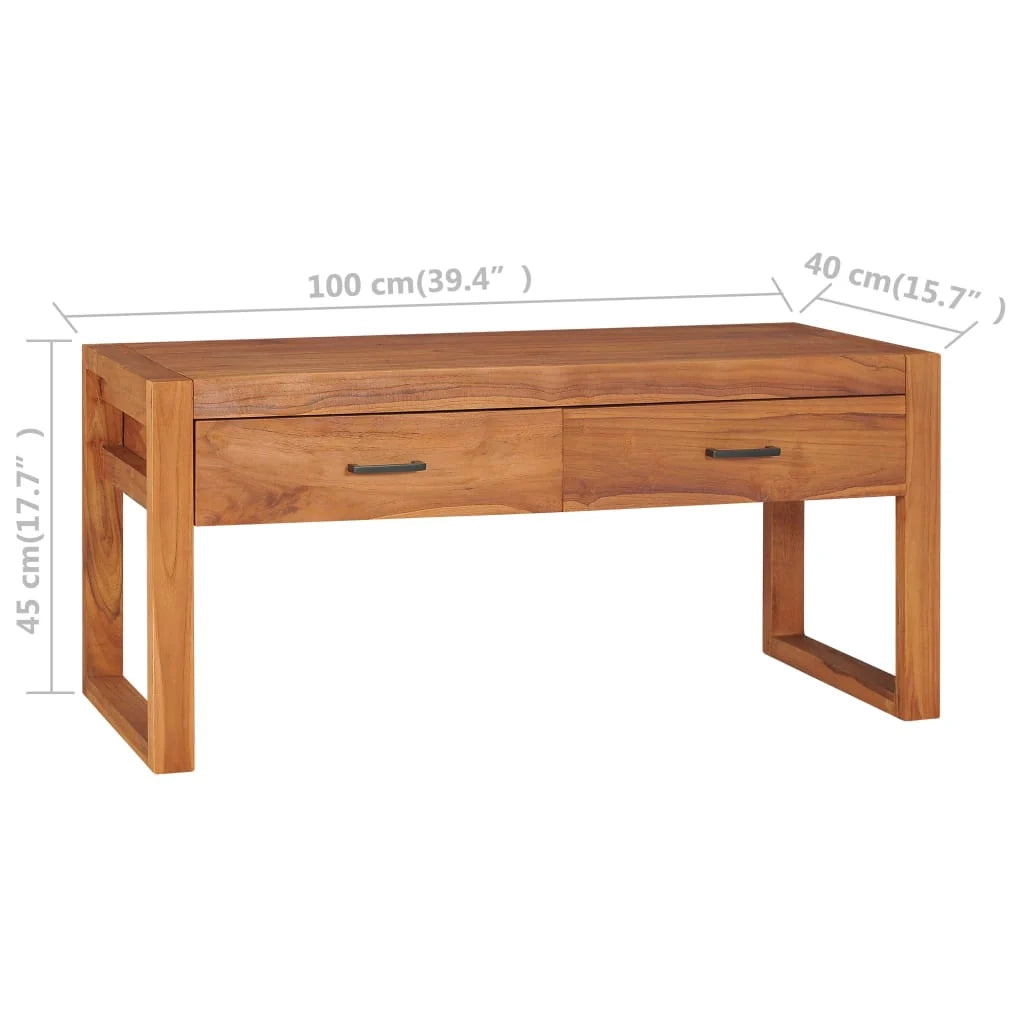 Mobile TV multimediale scaffale TV credenza mobile TV sala da pranzo soggiorno camera da letto 100 x 40 x 45 cm legno di teak marrone 02_0025531