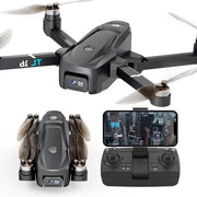 Drone per adulti principianti motore a pennello senza fili 2 fotocamere quadricottero FPV con telecamera a vista diretta pieghevole regolabile elettronicamente 1080P drone con rotazione a 3D controllo tramite app a distanza.