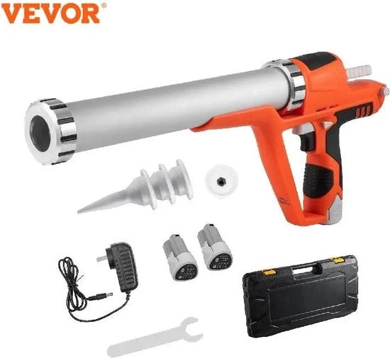 Kit per pistola per silicone - Pistola per silicone - Pistola per riempimento - Adatta per riempimento di fessure e buchi - Utilizzabile per diversi tipi di vetro, sanitari, elettrodomestici e altre attrezzature da costruzione - Kit per il riempimento