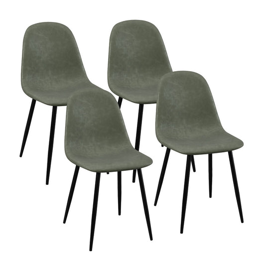 Set 4 Sedie 43x42x86 cm in Similpelle Bella Verde