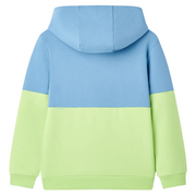 Felpa con Cappuccio per Bambini Blu e Giallo Tenue 104