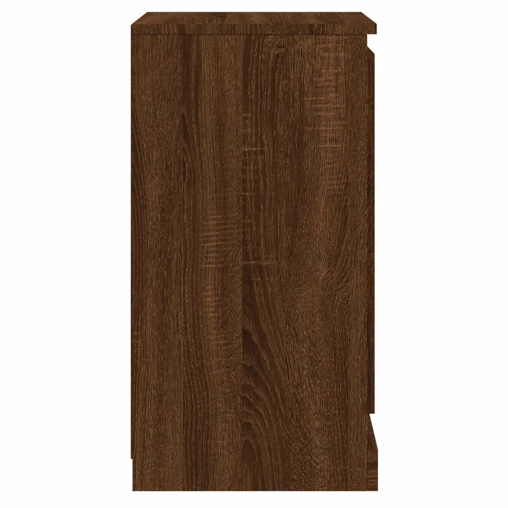 Credenze 2pz Rovere Marrone 37,5x35,5x67,5 cm Legno Multistrato