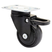 Design 3C - Apparecchio per mobili - nero, cerchio morbido, diametro Ø 50 mm, blocco totale, bioccoli, carico 50 kg - 01235201