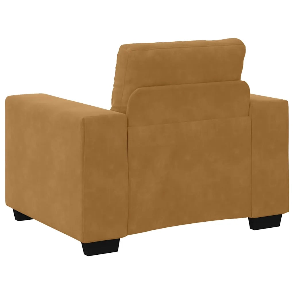 Divano Sedia-Poltrona-Sofa Relax Marrone 60 cm Velluto 844074