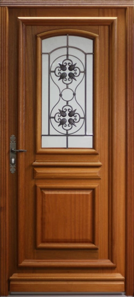 Porta d'ingresso in legno Exo modello 'Tahi 4' 215X90 a destra a spingere senza maniglia