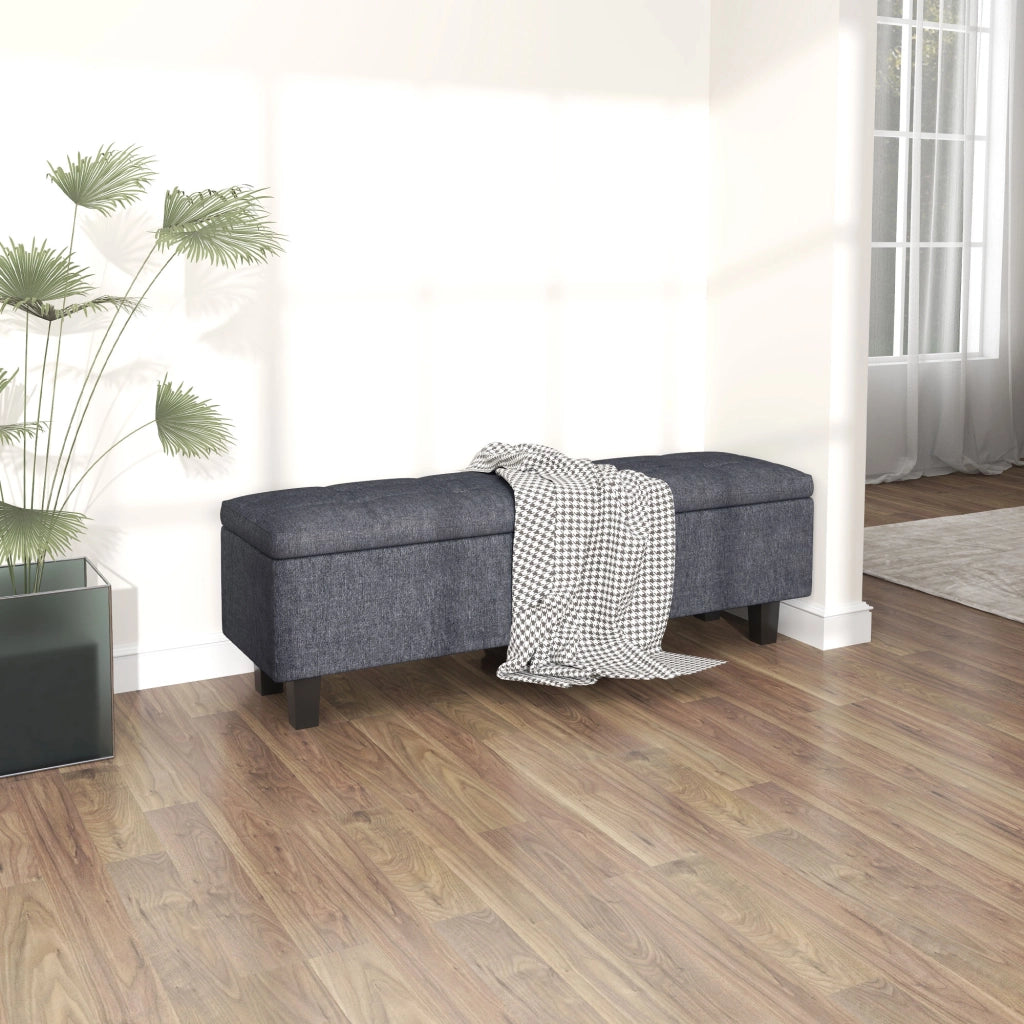 Poltrona in tessuto con gambe in legno ¨C zephmum ¨C Grigio scuro