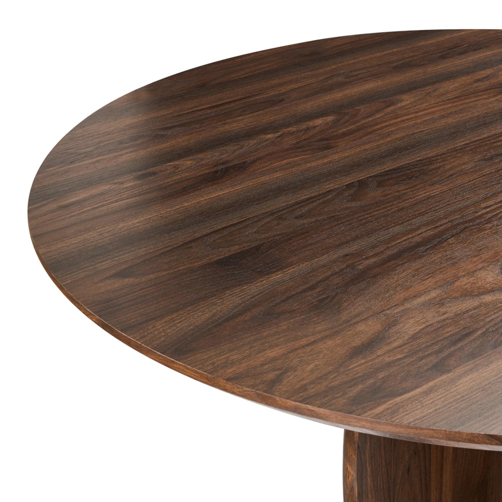 Tavolo da pranzo moderno con struttura in MDF ø 120 cm Mobili per il soggiorno Marrone scuro Yarra