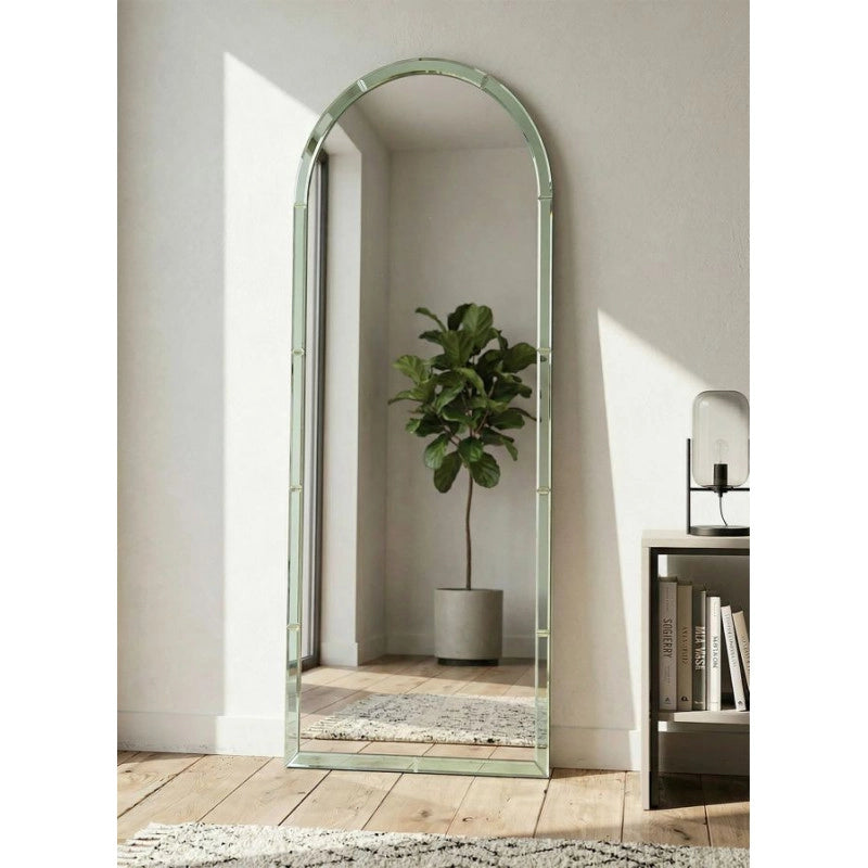 Specchio Da Muro Baku Verde cm 55x2x150 (misura Specchio cm 49x144)