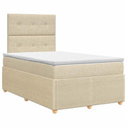 Letto box spring con materasso Crema 120 x 200 cm Tessuto 3454373