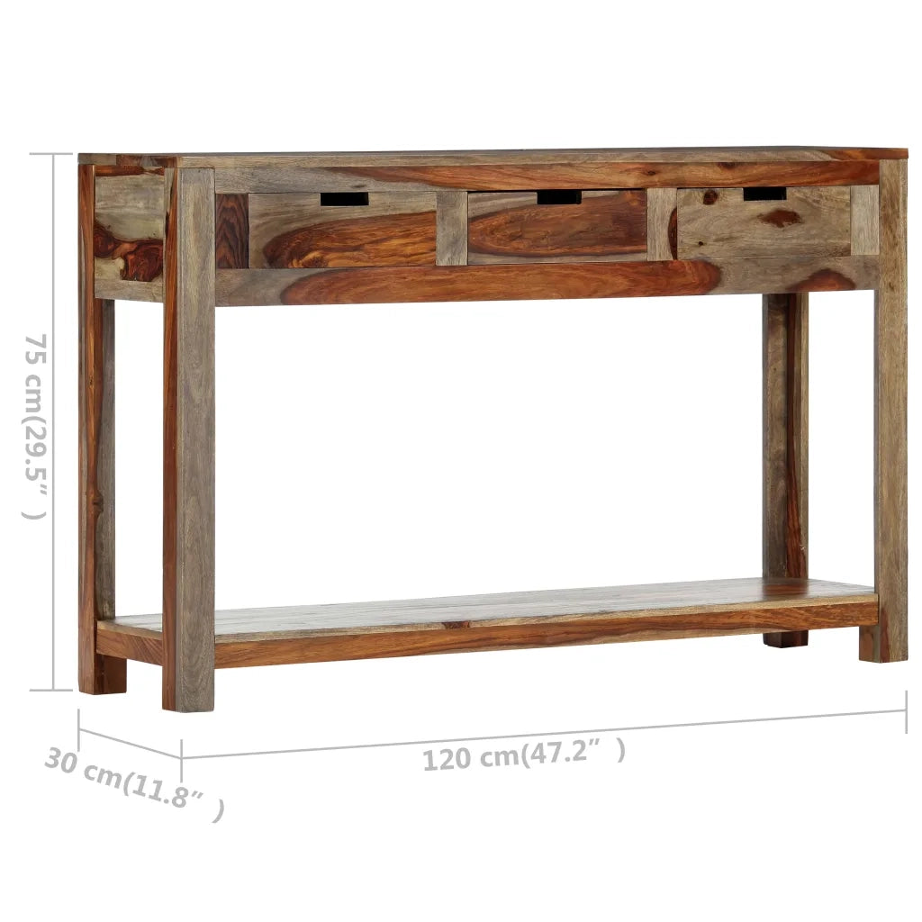 Tavolo Consolle | Tavolo d'Ingresso con 3 Cassetti 120x30x75 cm Legno di Acacia