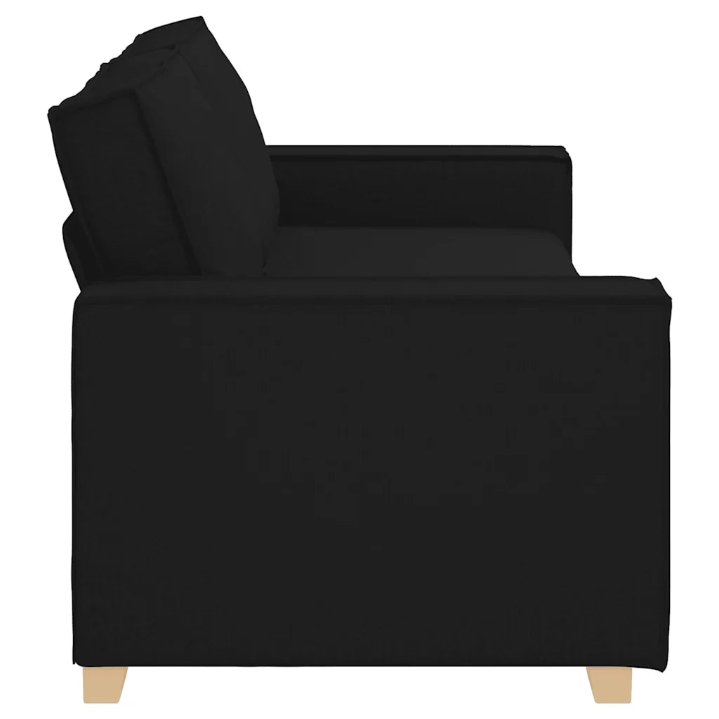 Divano a 3 posti Nero 180 cm Tessuto
