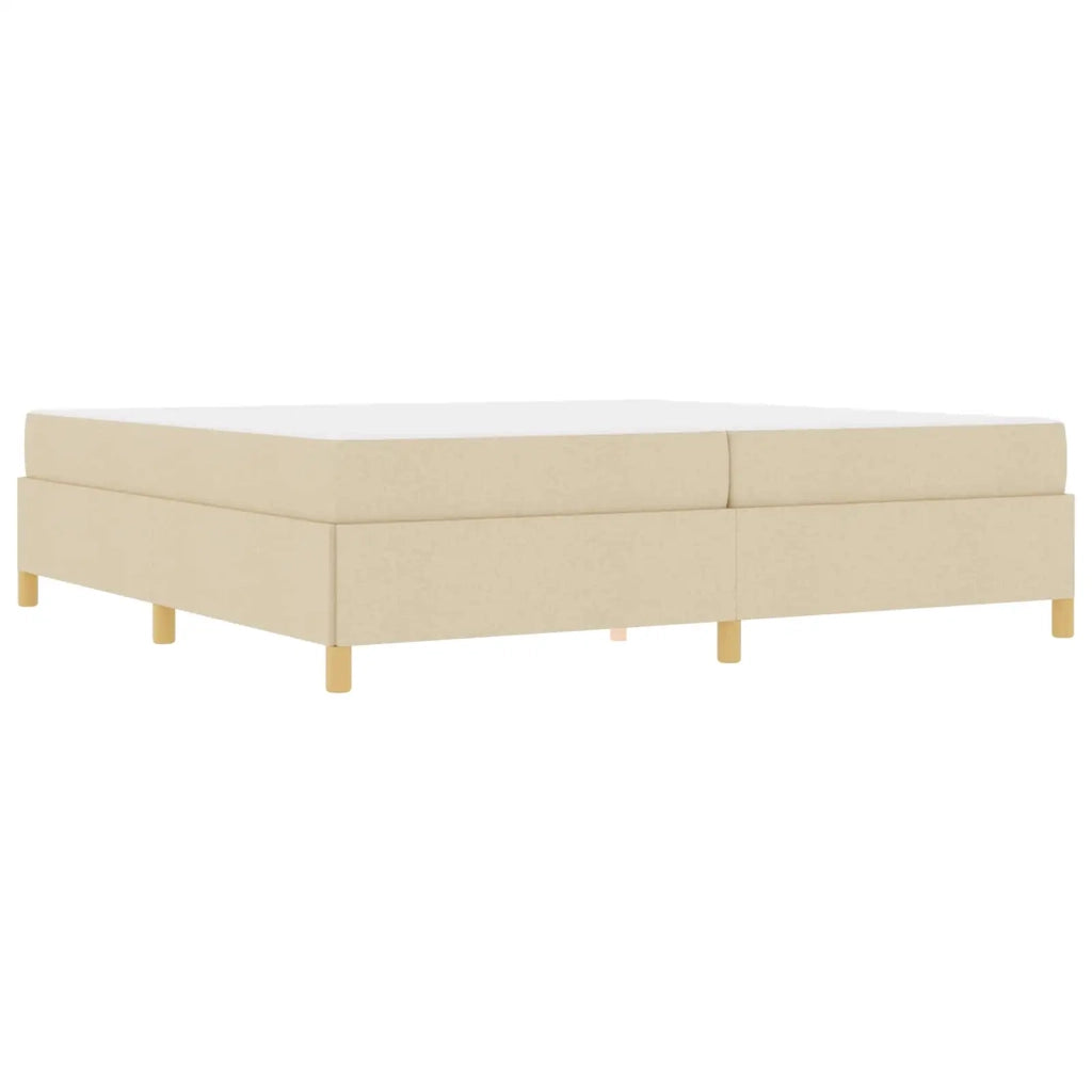 Struttura del letto con materasso Crema 200 x 200 cm Tessuto 3398967
