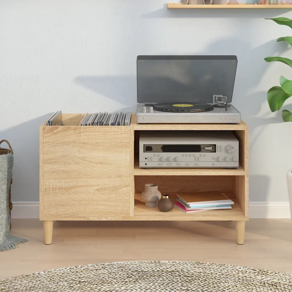 Mobile Porta Dischi Rovere Sonoma 84,5x38x48 Legno Multistrato CFW8375921