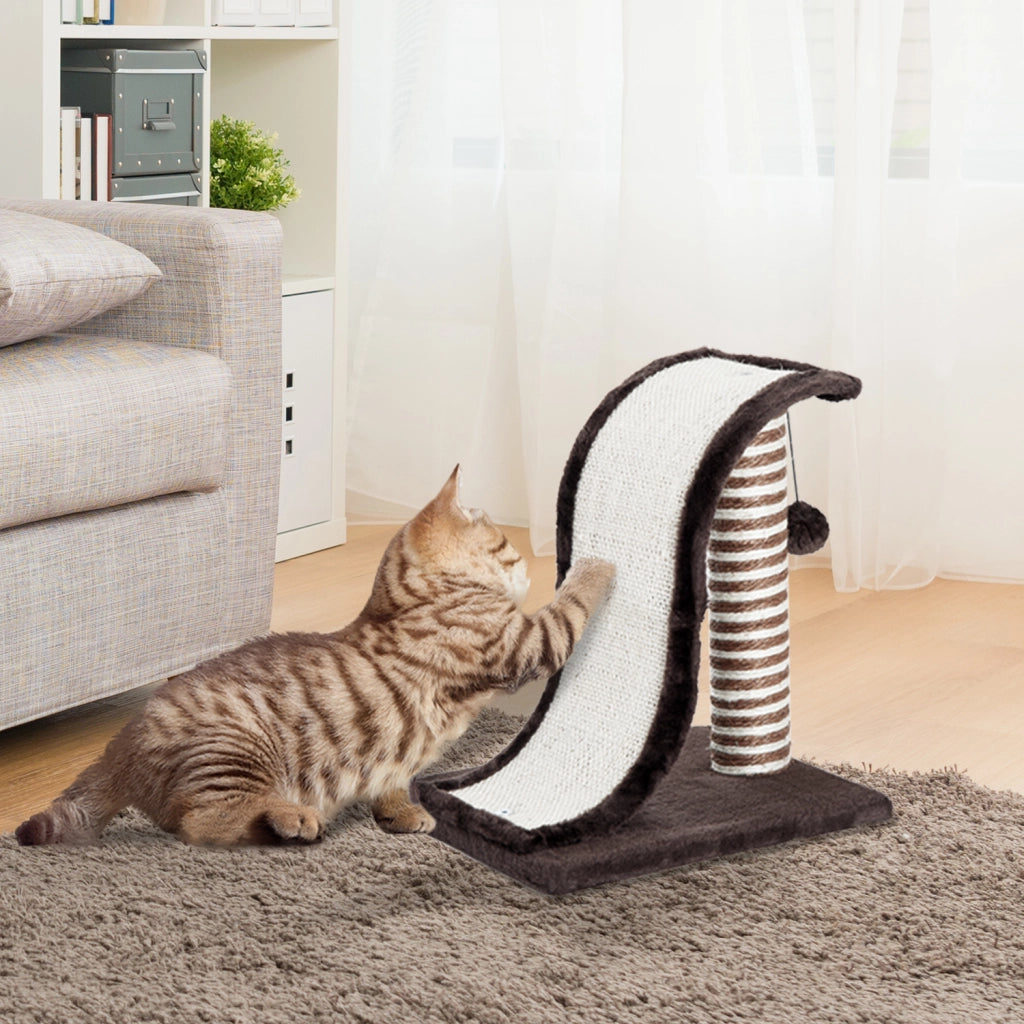 Centro Giochi per Gatti con Poste ¨C zephmum ¨C Marrone 35x30x39cm