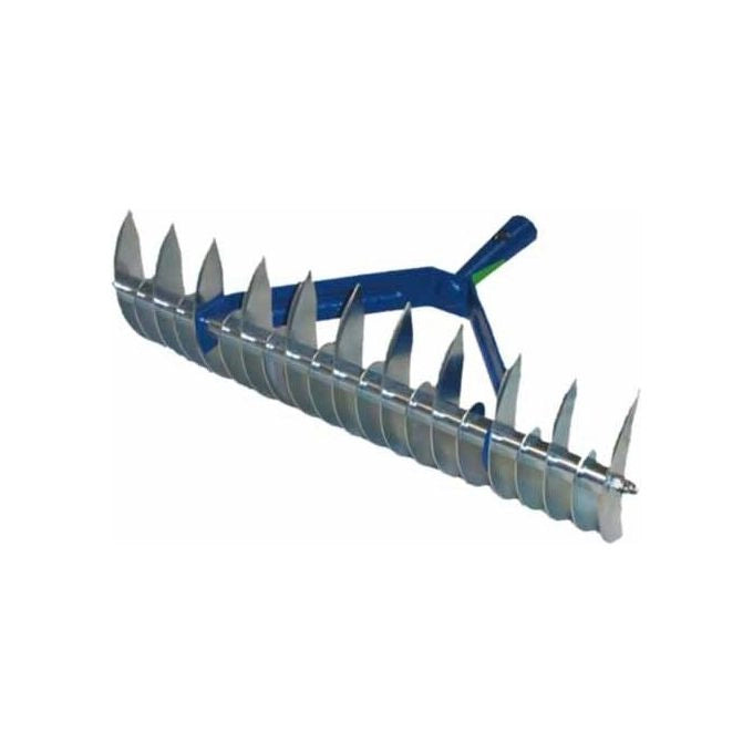 Agef 915 Rastrello Aeratore Doppio 32 Denti Acciaio Zincato Telaio Lamiera 37x13 cm 1.28 Kg