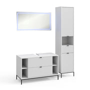 Vicco Set di mobili da bagno Bianco 3 parti