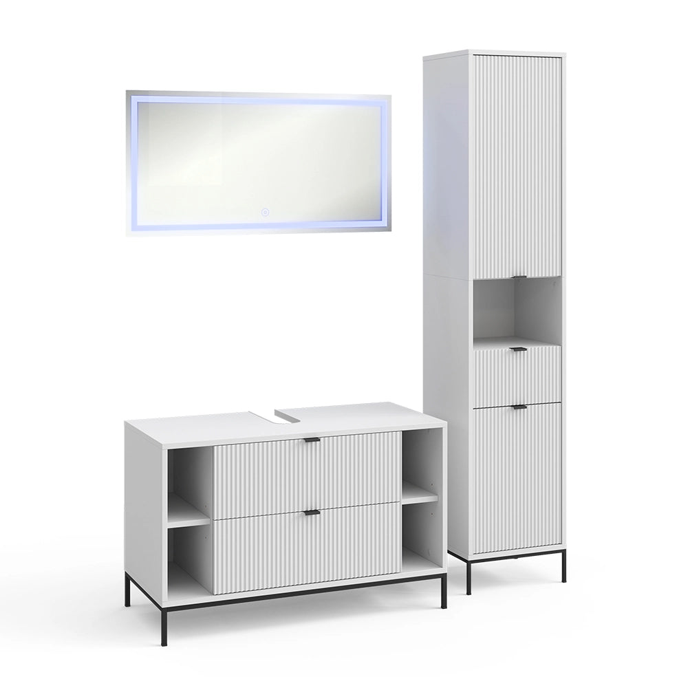 Vicco Set di mobili da bagno Bianco 3 parti