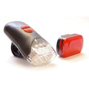 Trade Shop - Set 2 Pezzi Luci Per Bici Bicicletta A Led Anteriori E Posteriori Accessori -