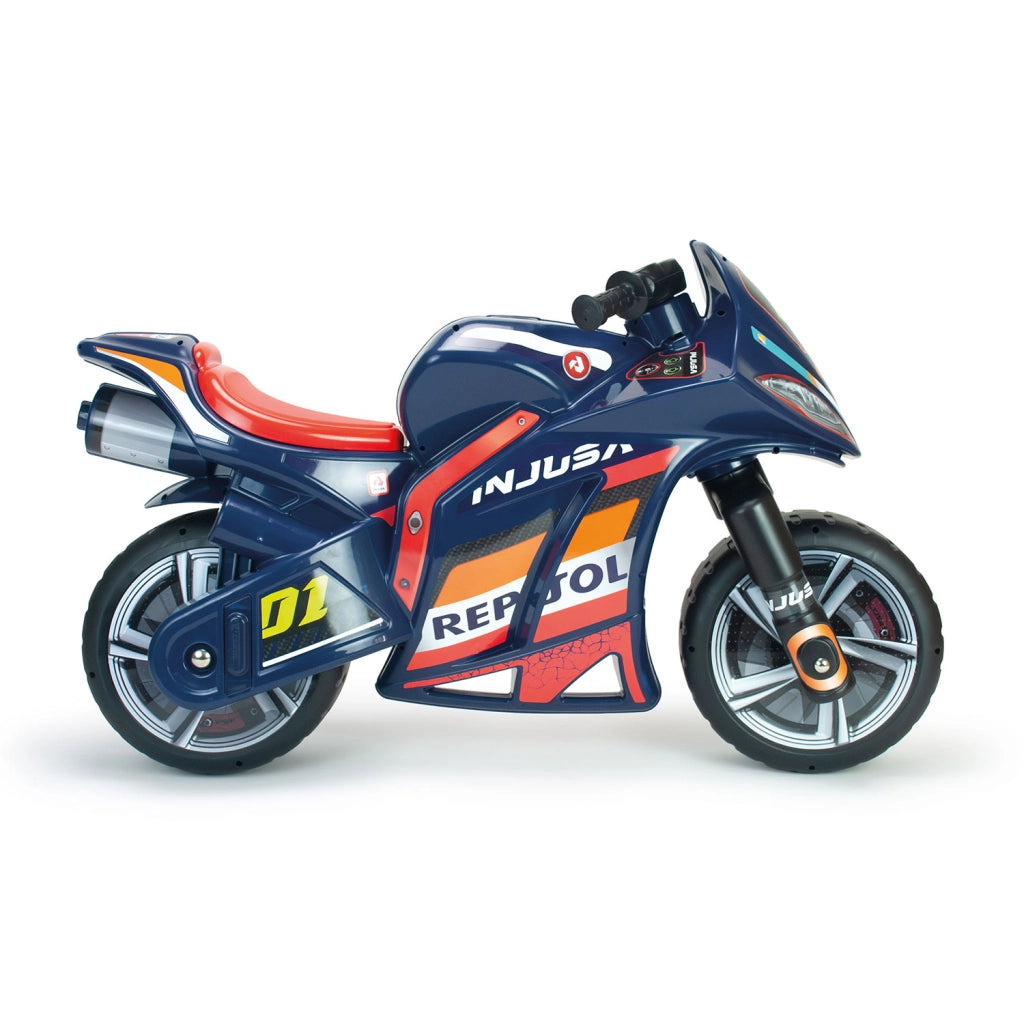 Moto Cavalcabile per Bambini Winner Repsol Stile Racing Senza Pedali Blu