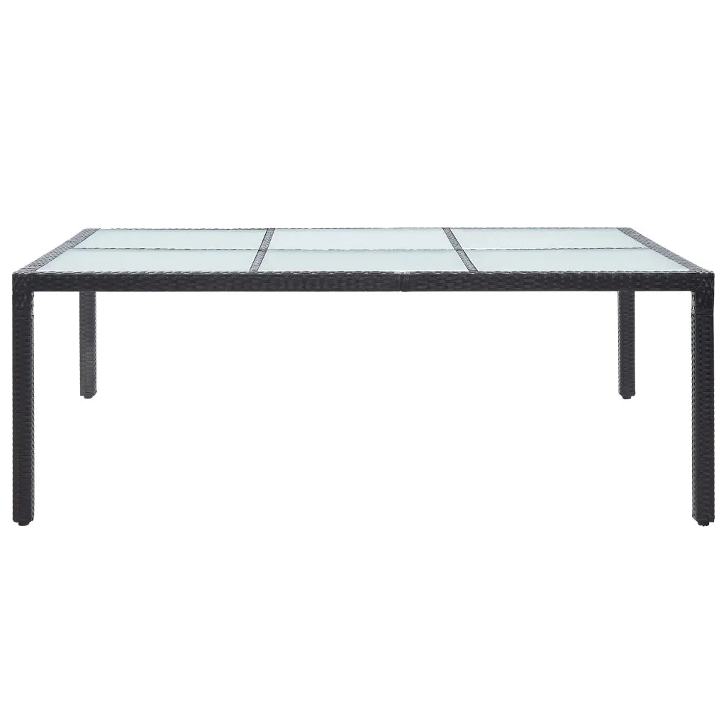 Tavolo da Pranzo da Giardino Nero 200x150x74 cm in Polyrattan cod mxl 34124