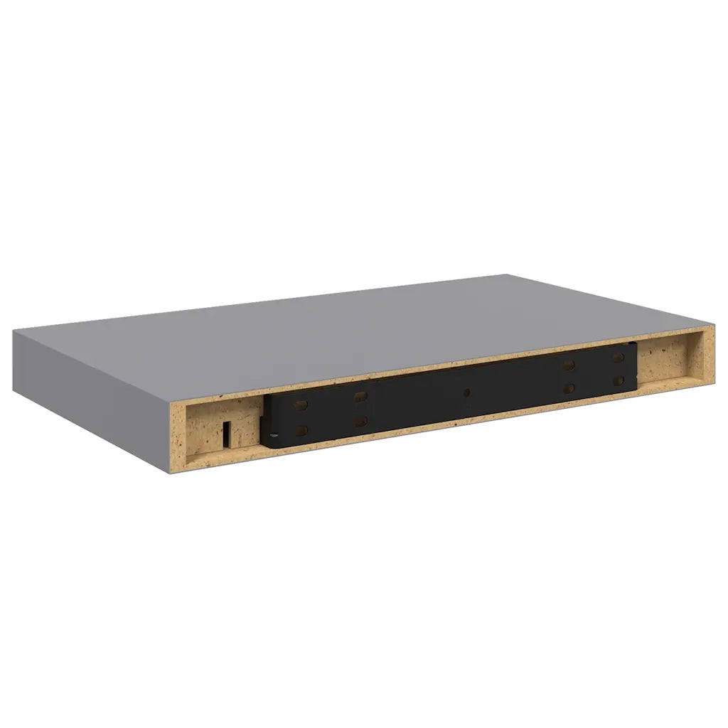 Scaffale a Parete Grigio 40x23x3,8 cm in MDF 323847