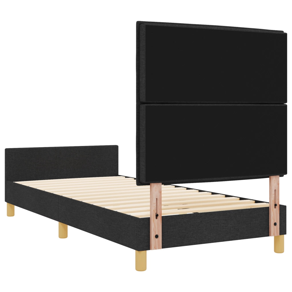 letto  Nero 90x200 cm Tessuto