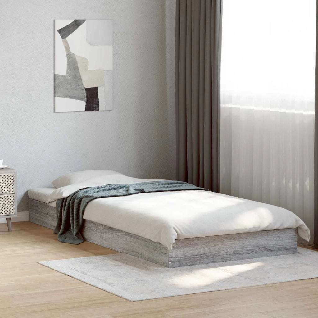 Struttura letto a pavimento Sonoma grigio 80 x 200 cm 8009079