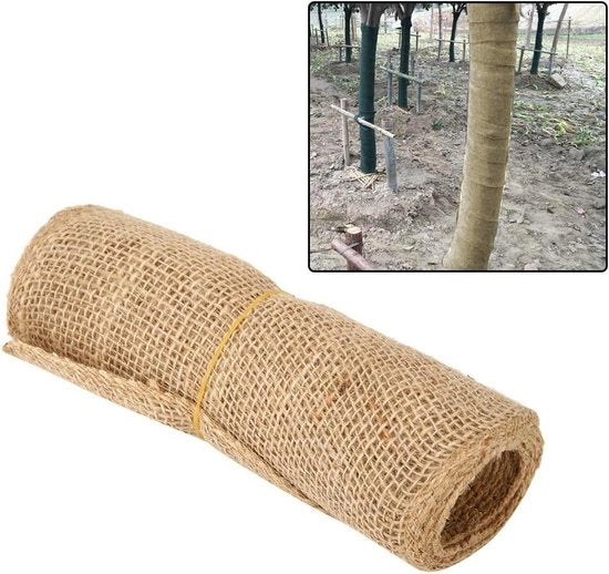 Protettore di Avvolgimento per Alberi Avvolgibile in Giunta Naturale Resistente al Freddo e alla Congelazione Copertura per Piante 20x300cm