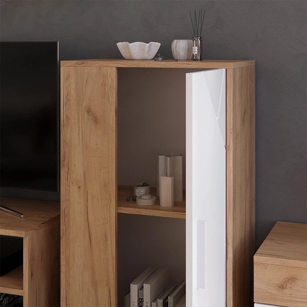 Vicco Cassettiera Quercia dorata/bianco 50.1 x 87.3 cm con 2 scomparti