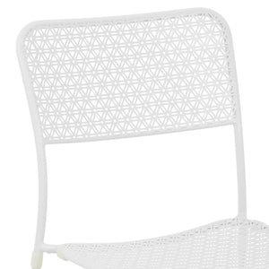 Set 4 Sedie da Giardino 44x45/60x81,5h cm in Metallo Aura Bianco